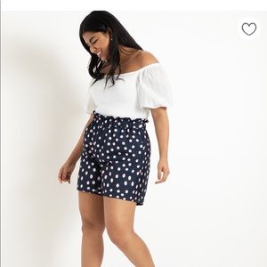 Eloquii Ruffle Waist Shorts